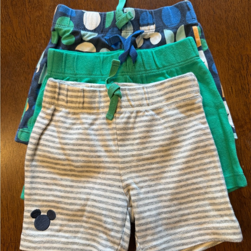 Set of 3 Baby Shorts with Stripes and Patterns